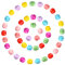 Favengo 100 Stück Mini Haarklammer Clips Bunte Perle Haarspange Rund Haarclips Regenbogen Clip Mini Haarkrallen Kunststoff Haarklammern mit Box Verpackung Perlen Clip für Kinder Mädchen Frauen Zubehör