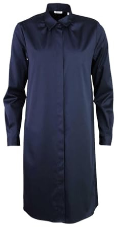 Seidensticker Damen Kleid - City Kleid - Satinkleid - Hemdblusenkragen - Regular Fit - Langarm - Stretch