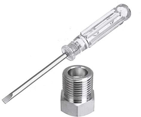 Tutoy CO2-Adapter für Druckminderer von wiederverwendbarer zu Einwegflasche M10X1 Inertgas