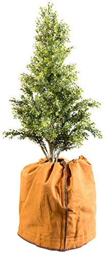 Royal Gardineer Topfschutz Winter: Thermo-Topfschutz für Pflanzen, 50 x 45 cm, mit Drainage, braun (Thermo Winterschutz für Pflanzen, Kübel Winterschutze, Gewächshaus)