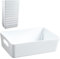 12x Ordnungsboxen - 6cm hoch - WEIß - 20x12,5x6cm - 1,2 Liter - Ordnungskorb - Schubladenorganizer Schublade - Organizerbox - Ordnungssystem Kunststoff Aufbewahrung Bad Korb Schrank Schreibtisch Kiste