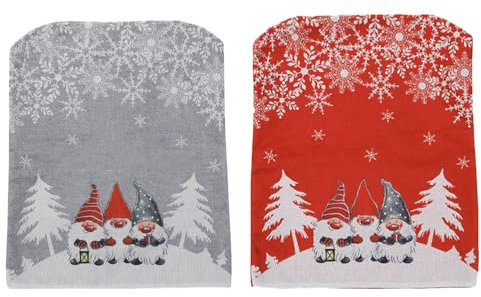 BESPORTBLE 2 Stücke Weihnachten Stuhlhussen Weihnachtsmann Stuhlabdeckung Stuhlüberzug Stuhlbezug Stuhl Deko für Weihnachtsdeko Weihnachtstisch Xmas Party Dekoration