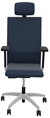 Dauphin Cento Miglia 24 h/XXL, ergonomisch,höhenverstellbar, Bürostuhl bis zu 200kg belastbar (Dunkelblau), Drehstuhl mit Nackenstütze