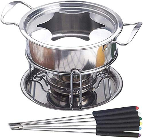 Fondue Set, Fondue Made of Stainless Steel, Fondue Kitchen Accessories, Fondue Set for Cheese Fondue, Chocolate Fondue or Oil Fondue