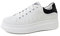 QUEEN HELENA Scarpe da Ginnastica Casual Platform Sneakers Plateau Lacci Comode Bianche Donna (Nero, Numeric_41)