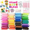 Modelliermasse Kit,36 Farben Ultraleichte Modellierung Lehm,DIY Formton mit Werkzeugen Zubehör,Lufttrockener Magischer Knete für Kinder,Polymer Ton Educational Kinder Spielzeug Set für Mädchen Jungen