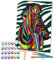 Splat Planet Zèbre Peinture Par Numéros Encadrée, Peinture Fluorescente Néon, Coloriage Par Numéro, Peinture Murale Par Numéro Kit Sur Toile, Peinture Par Numéros Pour Adultes, Enfants 30x40cm