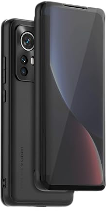 Made For Xiaomi - Custodia a libro per Xiaomi 12/12X, con finestra traslucida, colore: Nero