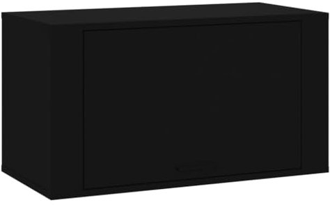vidaXL Wand Schuhschrank, Wandschrank Schuhe mit viel Stauraum, Schuhablage für Eingangsbereich Flur, Schuhorganizer Schuhaufbewahrung, Schwarz Holzwerkstoff