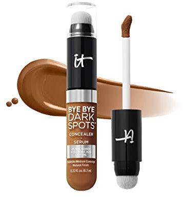 IT Cosmetics, Bye Bye Dark Spots Concealer + Serum, Medium Coverage, Made with Niacinamide, Hyaluronic Acid & Caffeine, Shade: 51 Rich Warm, 6.7 ml