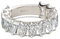 Jeulia Sterling Silber Ring Band: Baguette Cut Zirkonia Verlobungsring mit Weiße Diamant Damen Stein Schmuck für Frauen (59（19.0）, Silber)