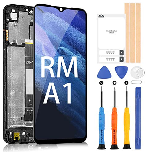 Pantalla para Xiaomi Redmi A1 / Redmi A1+ LCD Display, 220733SG 220743FI 220733SI 220733SL 6,52 con marco Touch Screen Asamblea Reemplazo Pantalla de Cristal Digitalizador con Herramientas