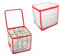 HEITIGN Box Weihnachtsaufbewahrung 38 * 37 * 16 Klare Aufbewahrungsbox Christbaumkugeln PVC Faltbare Weihnachtsdeko Aufbewahrungsbox Bis zu 64 Christbaumkugeln