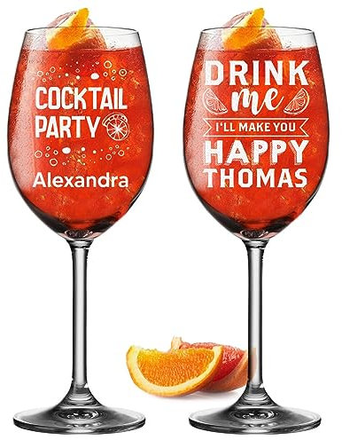 Leonardo 2 bicchieri Aperol Spritz da 460 ml con incisione personalizzata – con nome – il bicchiere per le mamme per la festa della mamma – l'idea regalo perfetta per uomini e donne