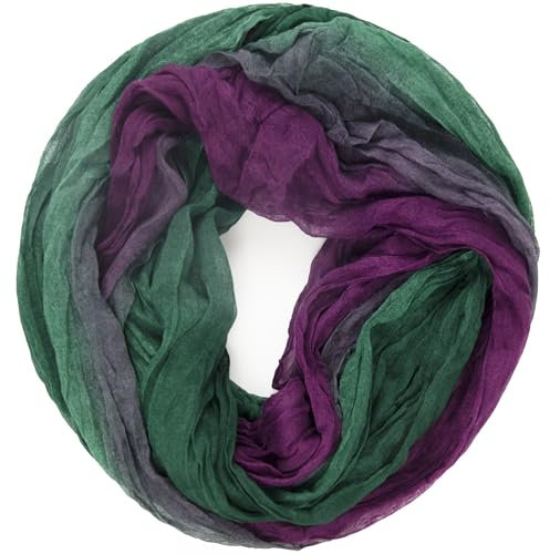 Gloop Damen schal leichter Lange/Loop schal Schlauchschal Tuch mit Farbverlauf Viele Farben
