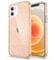 ULAK for iPhone 12/12 Pro Case Clear Glitter Soft TPU Cover Anti-Scratch&Shockproof Transparent Protective Phone Case Compatible with iPhone 12/iPhone 12 Pro 6.1 Inch, orange
