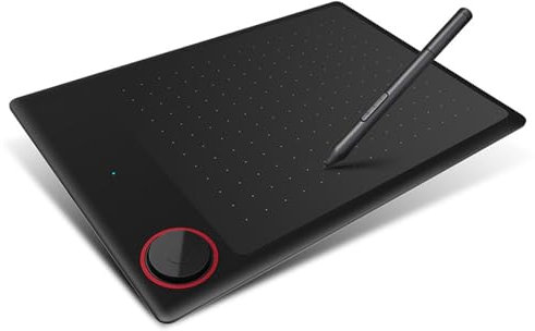Tableta electrónica Pintada a Mano de Lectura de 233 Puntos/Segundo con 8192 Niveles de presión y Teclas de Acceso Directo Personalizables