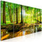 B&D XXL - Handart Wald Kunstdruck auf Leinwand 200x80 cm 5 tlg Groß Kunstbilder wie Handgemalte Wandbilder XXL mit Acrylgel beschichtet Wand Bilder mit Struktur Landschaft Natur c-B-0241-b-m