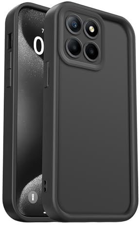 PanXCase Cover per Honor X8 5G / Honor 70 Lite 5G / Honor X6 - Custodia Silicone Sottile Elegant Disegni Morbida Leggera, Protezione Fotocamera Antiurto Antigraffio Case (Nero)