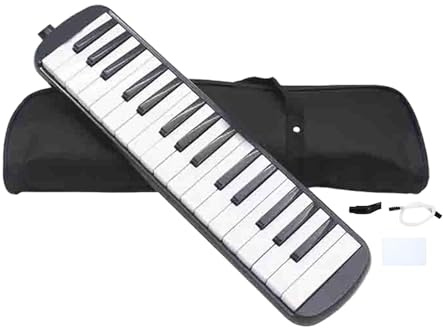zwxqe 32 Key Melodica | Air Piano Keyboard | Mouthpiece Talk Box | Double Tube Melodica Instrument, Black