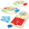 ColorBaby Set 3 Juegos de Mesa, Bingo electrónico, Parchís, El Juego de la oca, Set Completo con tableros y fichas, para más de 2 Jugadores, Juguetes niños 5 años (47945)