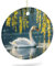 Weihnachtsschmuck Schwan im Wasser unter doppelseitiger Keramik Weihnachtsbaumschmuck Weihnachtsdekoration Feiertagsanhänger hängende Weihnachtsschmuck für Weihnachtsbaum