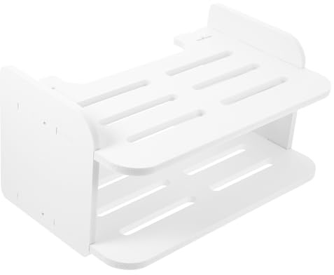 WATIIFUFU Floating Shelf Bracket for Sky Box Wall Mount Router Storage White Wall Shelf Unit