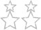 Stern Ohrringe, Star Earrings Doppelschicht Sterne Ohringe Glänzend Stern Ohrringe Mit Strasssteinen für Mädchen Damen Partys Zubehör, Alltag, Weihnachte