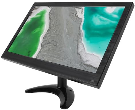 ASHATA Portable Monitor 13.3 Inch HD 1920x1080 Screen Small HDMI Monitor Built in Speaker, BNC AV VGA USB MIC AUX HDMI Interface PC Display for Laptop PC for RasPi for TV (UK)