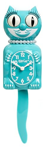 KIT CAT Klock Vibrant Blue Turquoise Lady