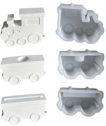 3 Stück Zug Harz Silikonform Zug Box Kerzenhalter Silikonform Kerzenhalter Epoxidharz Kerzenhalter Kerzenhalter Kerzenhalter