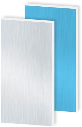 iMeistek 6063 Aluminium Sheet with Protective Film on Both Sides, 300mm x 150mm x 2 mm Wall Thick Square Aluminium Plate (2 PCS)