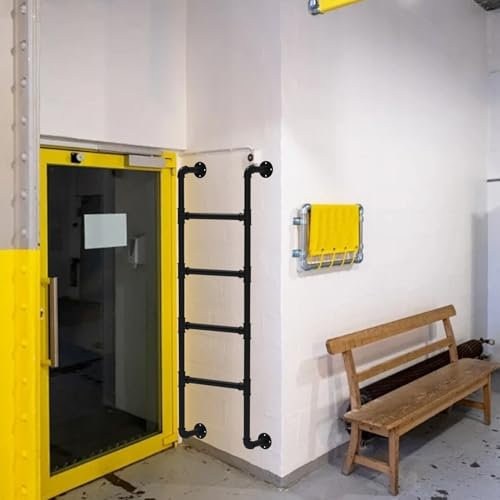 Scala in metallo, 33 98 piedi, scala sottotetto per interni ed esterni, con montaggio a parete, per vano finestra, ideale per camper e letti a castello.