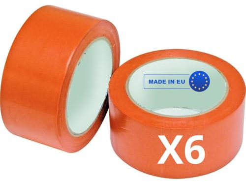 Scotch Orange de Chantier | Pack Pro 6 Rouleaux Ruban Adhésif (0,50 cm X 33 m) | Travaux et Chantiers | Toutes Surfaces | Bricolage - Etanchéité - Isolement - Protection | Ultra résistant 140 µ