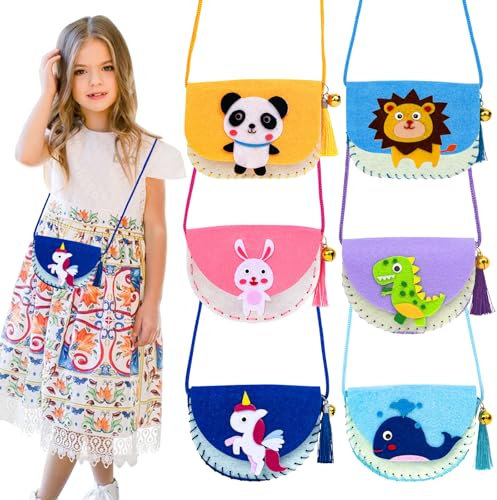 TECHEEL 6 Stück Nähset Sacs DIY Kinder Nähspass für Kinder Nähset für Kinder Nähset Nähen Kinder Kindernähmaschine Näh Set Kinder DIY Kreativ Geschenk für Kinder