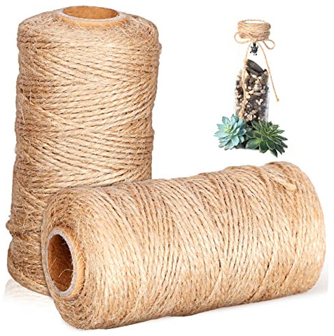 DOITOOL 2rollen Leinenkordel Natürliche Bastelschnur Reißfest Für DIY Makramee Wanddekoration Geschenkverpackung Und Gartenhandwerk