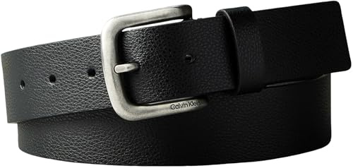 Calvin Klein Herren Round Buckle Pebbled 35mm Lv04d7044g Gürtel (1er Pack)