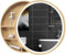 Armoire de Toilette Ronde avec éclairage LED, Miroir de courtoisie Mural en Bois avec Rangement, Armoire de Chambre Ronde avec éclairage