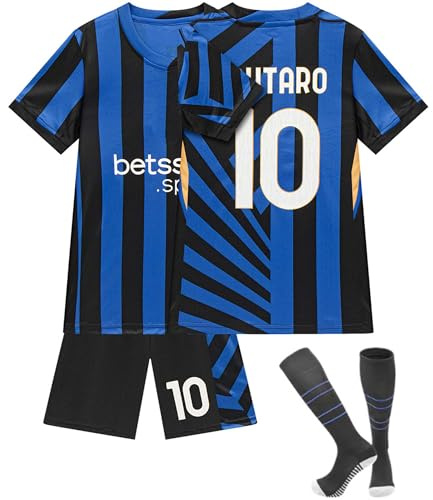 Fußball Trikot Kinder Erwachsene Nr.9 Nr.10 Nr.23 Football Trikot Set Blau Weiß Fußballtrikot, Football Kit for Kids Children Soccer Jerseys Football Strip for Junge