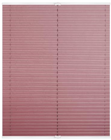 Lichtblick Plissee Blickdicht ohne Bohren Altrosa 80 cm x 130 cm (B x L) | Plissee Klemmfix, verspannt, lichtdurchlässig, Uni, mit eleganter Crushed Optik, Montage ohne Bohren, Mit Lichtfilter