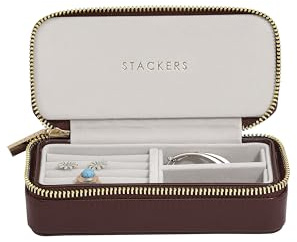 Stackers Patent Cherry Medium Travel Jewellery Box