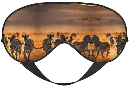 Doppelseitige Augenmaske mit Zebra-Tierdruck, Verdunkelung zum Schlafen, Komfort-Schlaf-Augenmaske für alle Anlässe