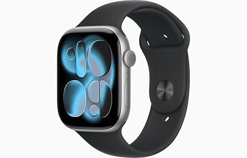 Apple Watch Series 11 [GPS, 46mm] Cassa Grigio Siderale in Alluminio con Cinturino Sport Nero, M/L (Ricondizionato)