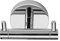 Croydex Flexi-Fix Britannia Durable Brass and Stainless Steel Construction Flat Double Robe Hook, Silver