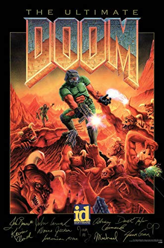 Crafty Little Penguin Doom Retro Game Poster Print Wall Art A6 A5 A4 A3 A2 Maxi Classic Gaming - 1055 (Maxi - 61cm x 91cm)