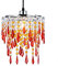 INNOTECK Sunbeam Ceiling Chandelier Acrylic Light Shade, Orange & Amber & Clear