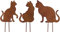 B2S BACK2SEASON Metall Stecker Katzen Rost-Optik Rasenstecker Gartenstecker Frühling 3er Set