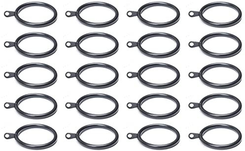 Curtain Rings Drapery Curtain Metal Drapery Hanging Rings, Pack of 20