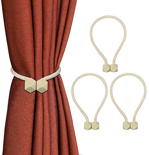 4 piezas magnéticas para cortinas, alzapaños para habitación de los niños, cortina magnética, corbata para el hogar y la oficina (jade ligero)