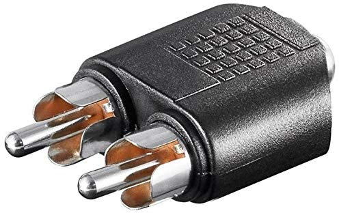 PremiumCord Adaptador 1 Conector estéreo a 2 Conectores RCA Macho